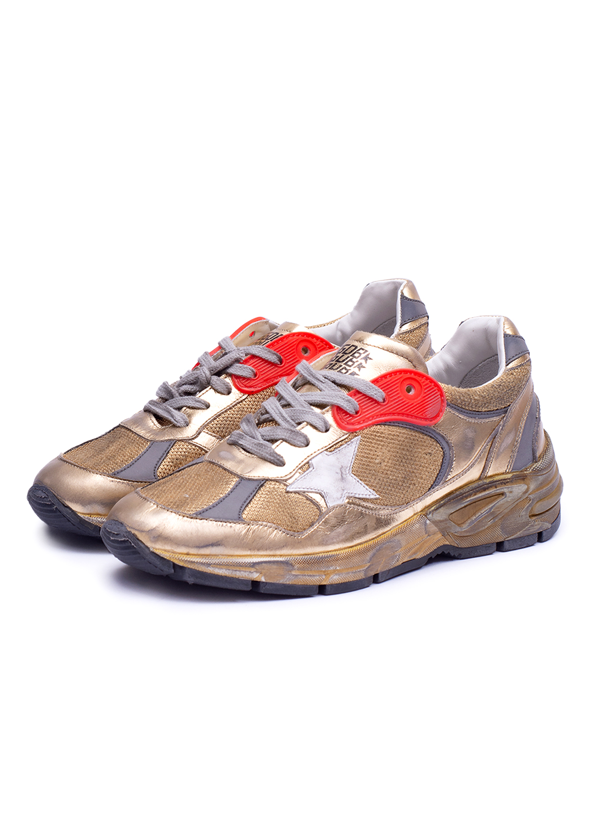✨美品✨【GOLDEN 】37 Running Dad Star Golden Goose Running Dad Net And Laminated Upper Leather